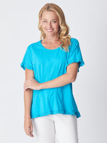 Ruffle Core Top - Ocean - 26423 - Spring/Summer