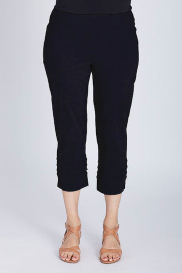 Button 3/4 Length Bengaline Pant - Navy 24493-SC - Spring/Summer