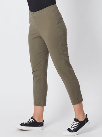7/8 Slim Cottolen Stretch Pull on Pant COTTOLENE the new bengaline)  - Khaki 24152-S - Spring/Summer