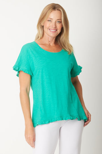 Ruffle Core Top - Emerald - 26423 - Spring/Summer