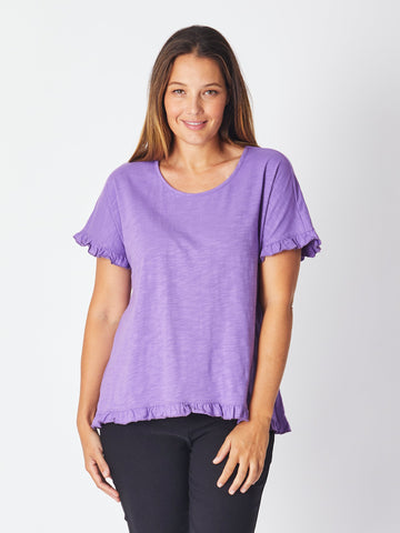 Ruffle Core Top - Purple 26423 - Spring/Summer