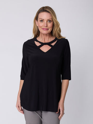 Rose Garden Top - Black - 26926 - Spring/Summer