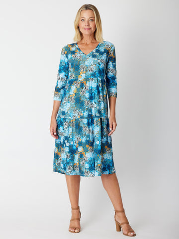 3/4 Tier Dress - Aqua - 30050 - Spring/Summer