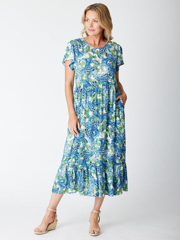 Flutter Slv Tier Dress - Paisley 30424 - Spring/Summer