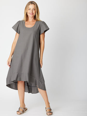 Ho Chi Minh Ruffle Dress - 30613 -Steel - All