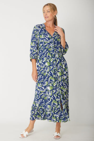 Florence Patch Dress - Navy/Green - 31329 - Spring/Summer