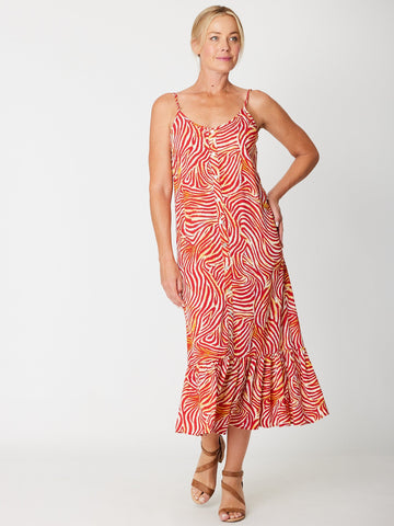 Citris Slip Dress - Red Animal - 31334 - Spring/Summer