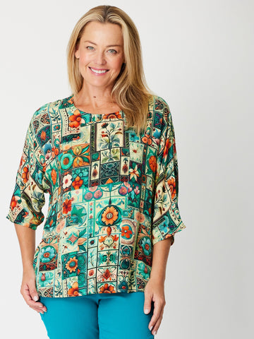 Summer Ease Rayon  Top- Forest -31377 - Spring/Summer