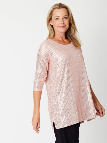 Sequin Suzie Tunic - Blush - 31400 - Spring/Summer