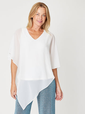 Gilliana Chiffon Top - Ivory 31585 - Spring/Summer