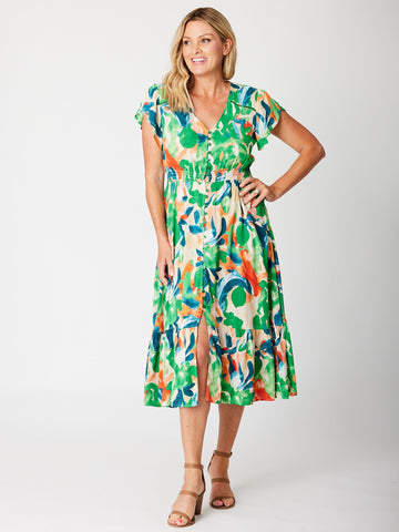 Jilly Maxi Dress - Green - 31615 -