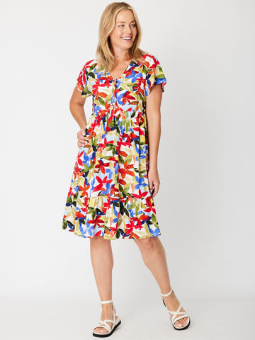 Summer Sun Dress - Red/Print - 31629 - Spring/Summer