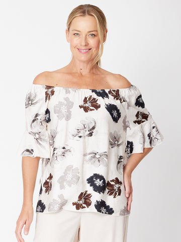 Naturalist Top - White/Choc - 31732 - Spring/Summer