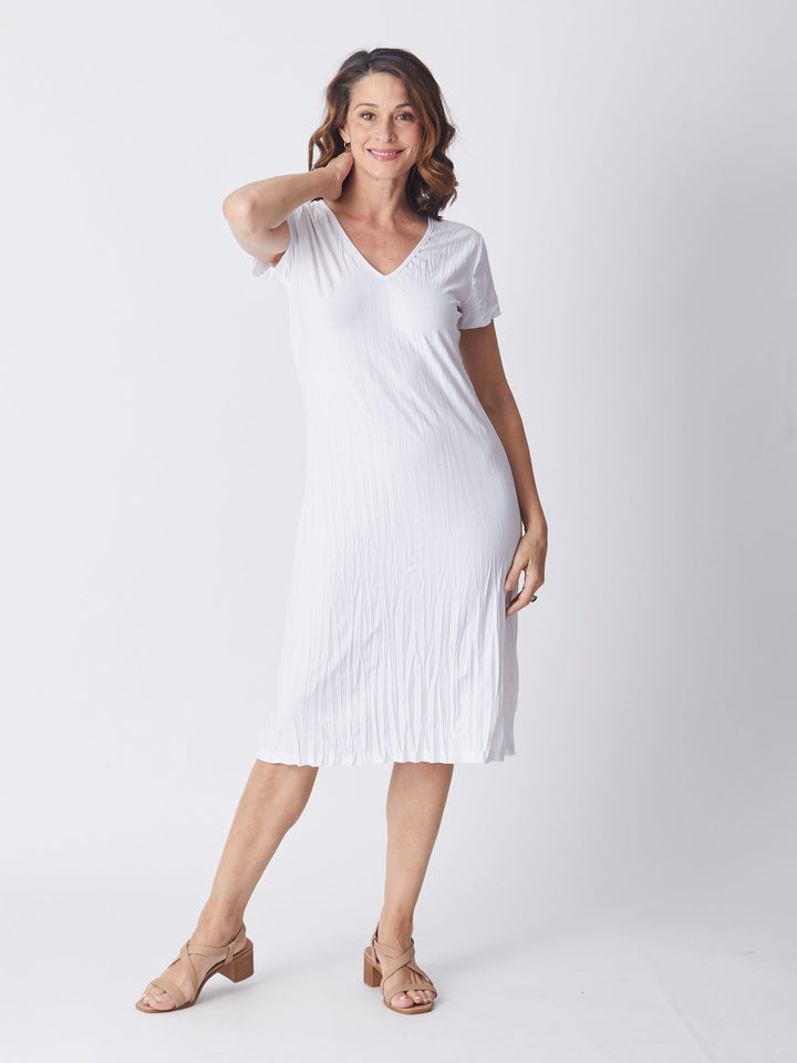 LAYER CAP DRESS - WHITE 11132-S