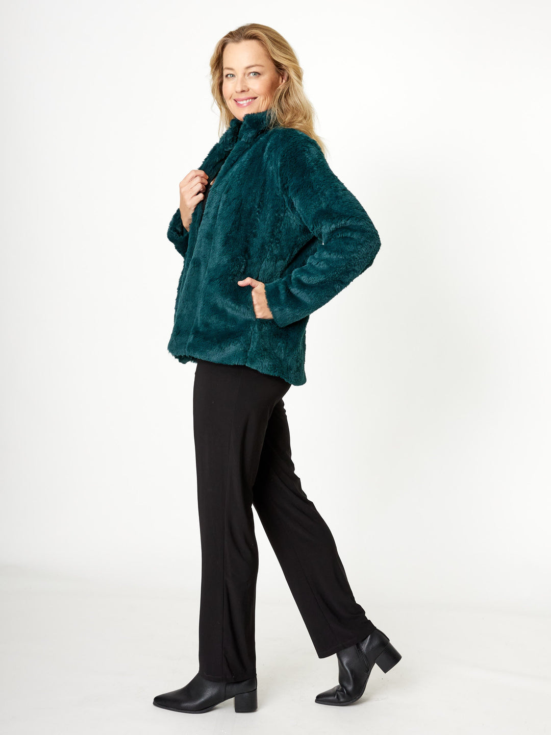 Fur Edge To Edge Cardy - Forest - 31662