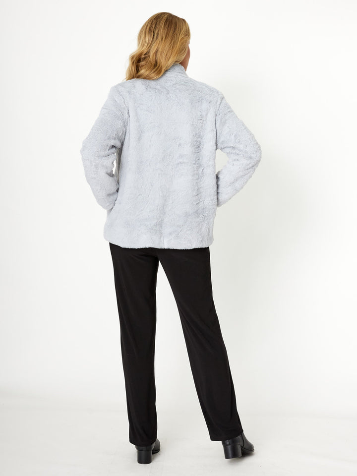 Fur Edge To Edge Cardy - Silver - 31662