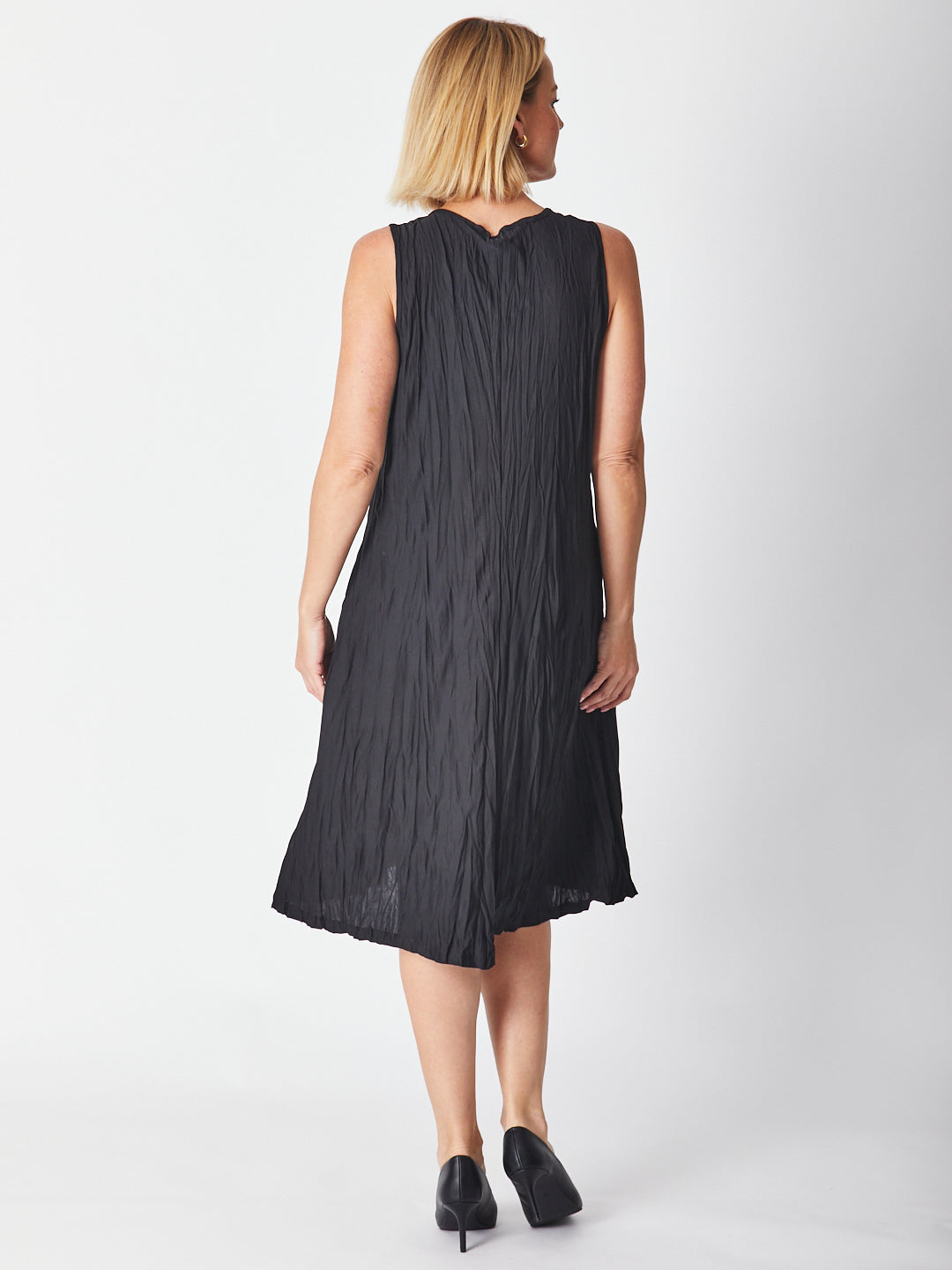 Stella Midi Dress - Black- 19768