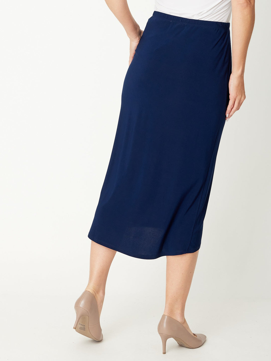 Nancy Flocked Skirt - Navy 26142