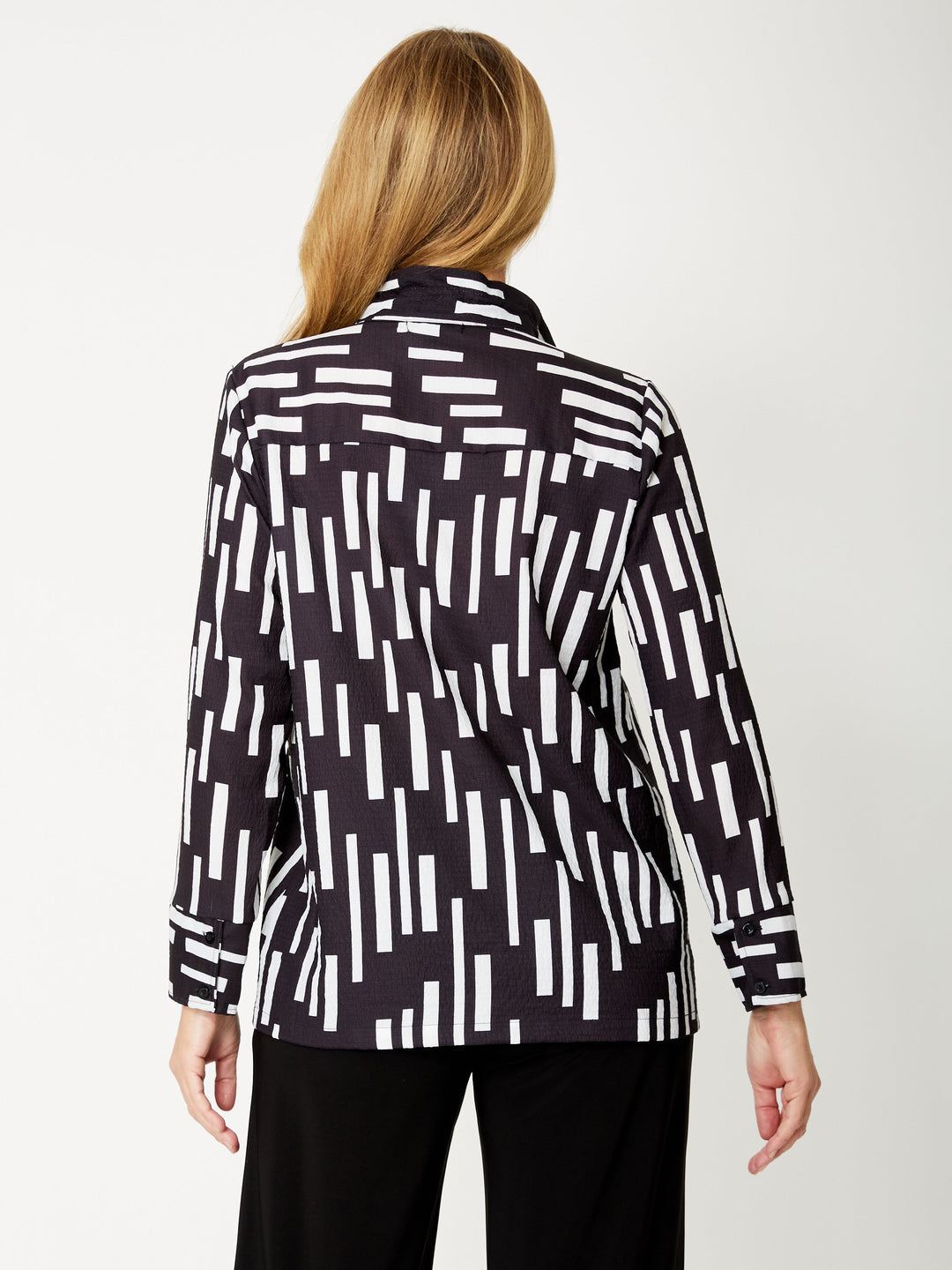 Vertical Rain Shirt- Black/White- 31916