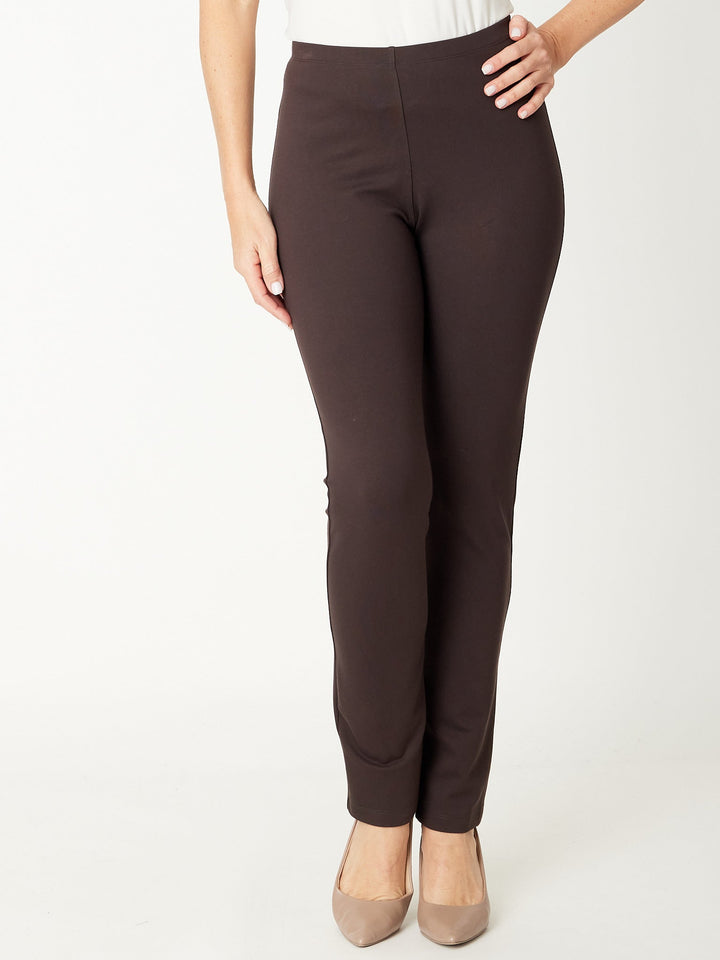Pencil Ponte Pant - Choc 22975