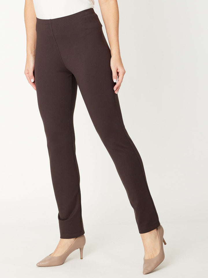 Pencil Ponte Pant - Choc 22975