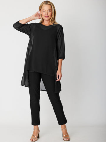 Livvy Overlay Tunic -Black- 23248 - Cordelia St