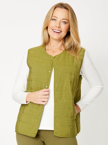 Puffer Vest -Moss- 31956 - Cordelia St