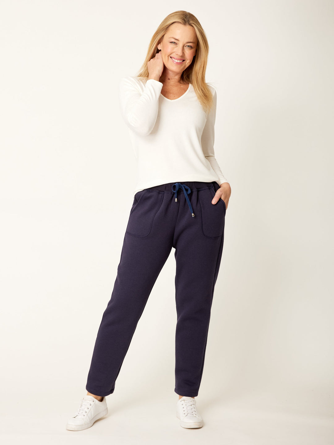 Lux Fleece Leisure Pant - Navy - 32231