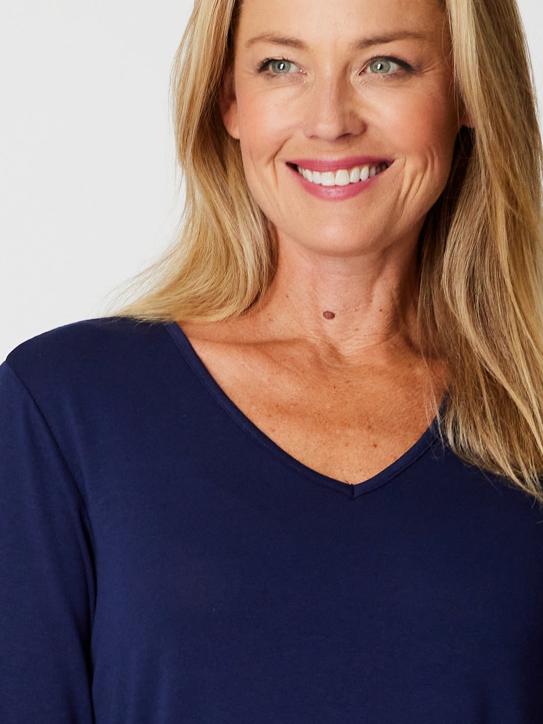 Vee Body Top - Light Navy - 23529