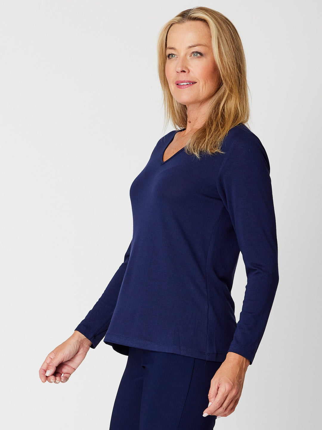 Vee Body Top - Light Navy - 23529