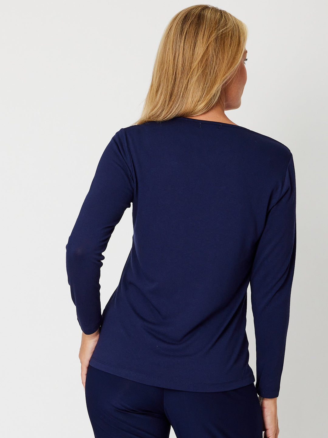 Vee Body Top - Light Navy - 23529