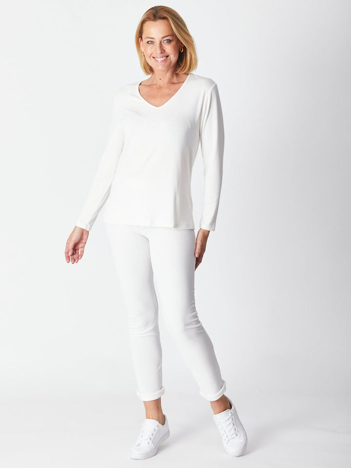 Vee Body Top - Winterwhite - 23529