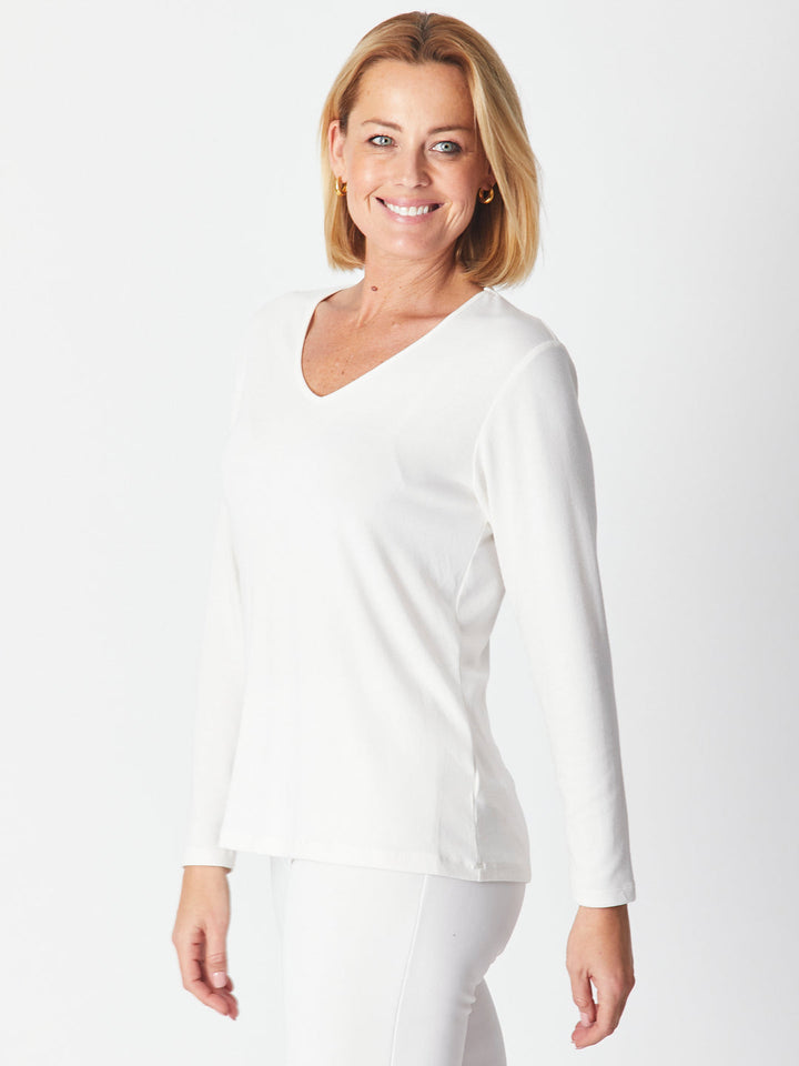 Vee Body Top - Winterwhite - 23529