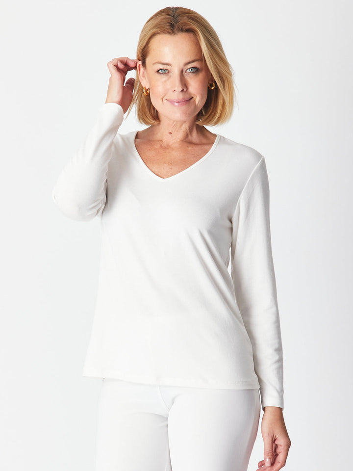 Vee Body Top - Winterwhite - 23529