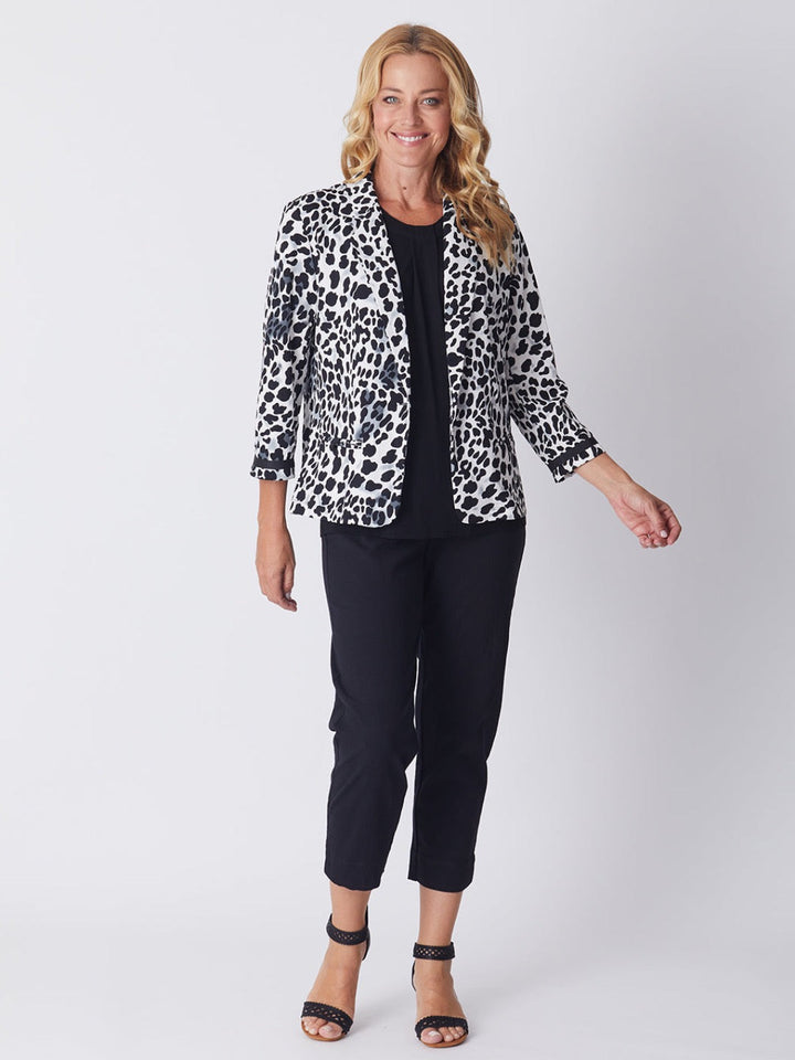 7/8 Slim Cottolene Stretch Pull on Pant COTTOLENE the new bengaline)- Black 24152