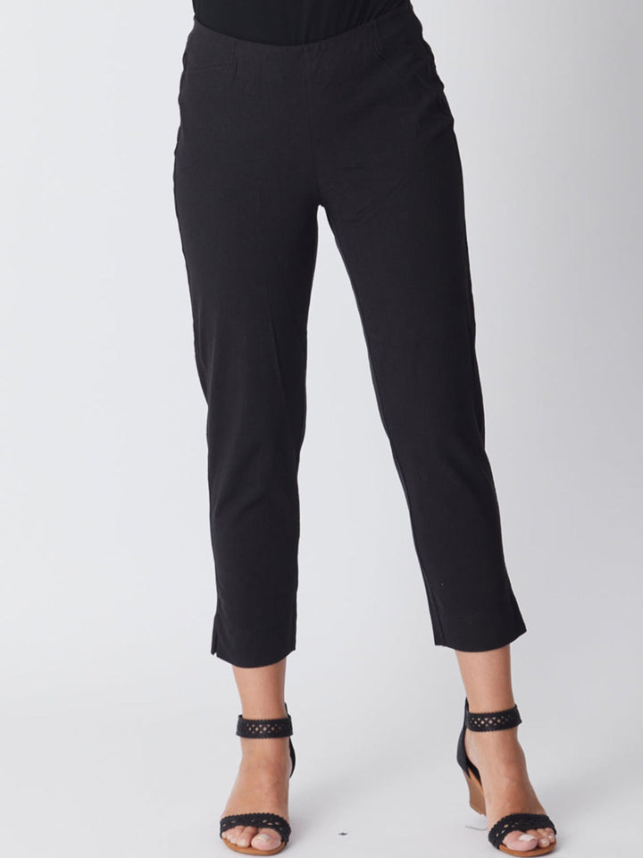 7/8 Slim Cottolene Stretch Pull on Pant COTTOLENE the new bengaline)- Black 24152