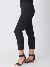 7/8 Slim Cottolene Stretch Pull on Pant COTTOLENE the new bengaline)- Black 24152