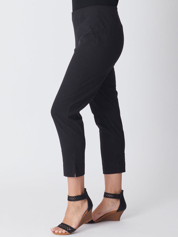 7/8 Slim Cottolene Stretch Pull on Pant COTTOLENE the new bengaline)- Black 24152