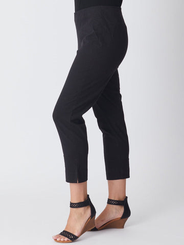 7/8 Slim Cottolene Stretch Pull on Pant COTTOLENE the new bengaline)- Black 24152-S - Luna Sky