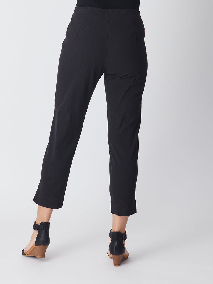 7/8 Slim Cottolene Stretch Pull on Pant COTTOLENE the new bengaline)- Black 24152