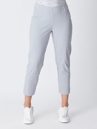 7/8 Slim Cottolen Stretch Pull on Pant COTTOLENE the new bengaline) -  Silver 24152
