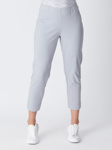 7/8 Slim Cottolen Stretch Pull on Pant COTTOLENE the new bengaline) -  Silver 24152-S - Luna Sky