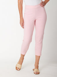 7/8 Slim Cottolen Stretch Pull on Pant -  Pastel pink - 24152