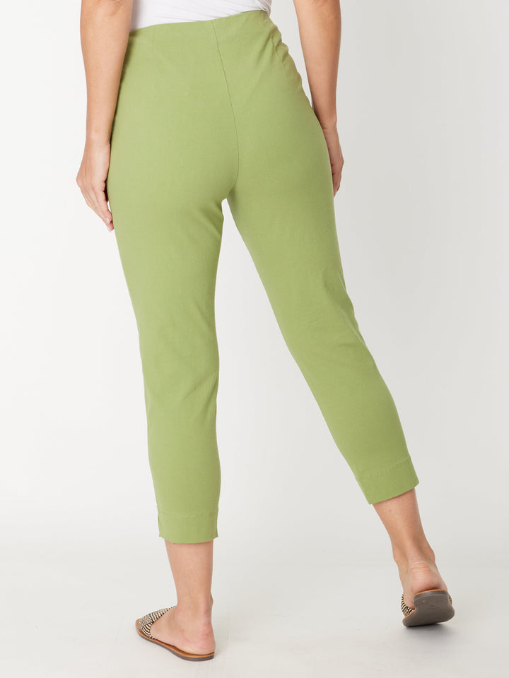 7/8 Slim Cottolen Stretch Pull on Pant -  Sage - 24152