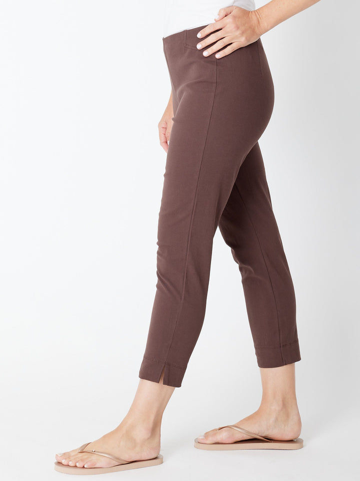 7/8 Slim Cottolen Stretch Pull on Pant COTTOLENE the new bengaline)- Espresso 24152