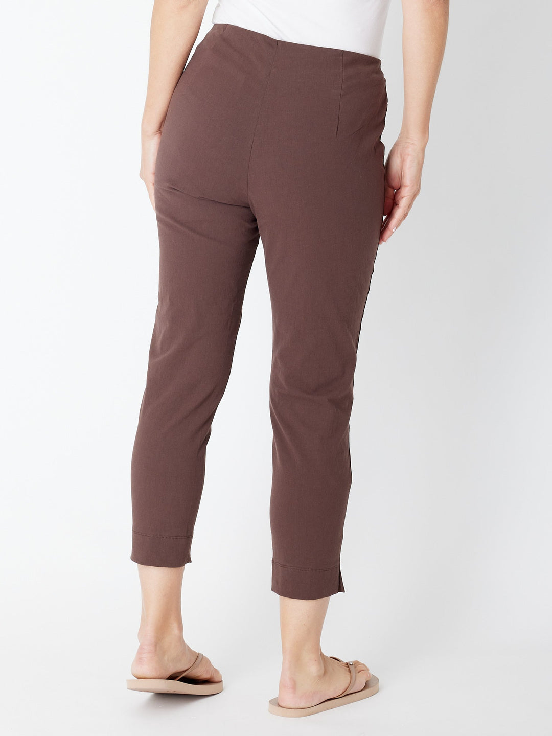 7/8 Slim Cottolen Stretch Pull on Pant COTTOLENE the new bengaline)- Espresso 24152