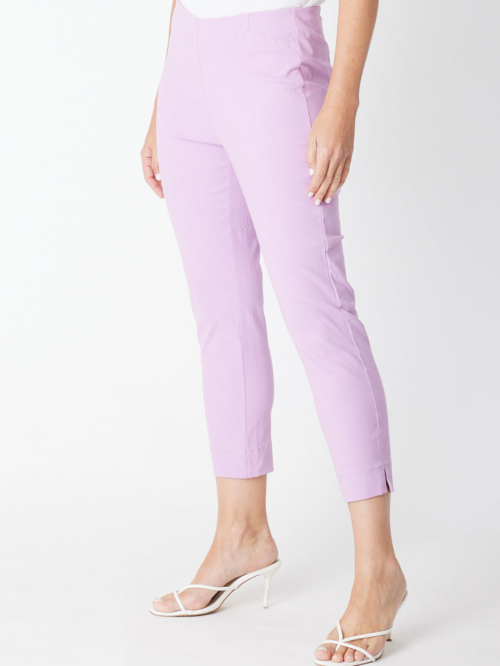 7/8 Slim Cottolen Stretch Pull on Pant COTTOLENE the new bengaline) -  Lavender 24152