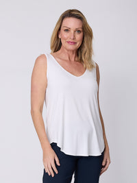 Vee Shell Top - White - 24458
