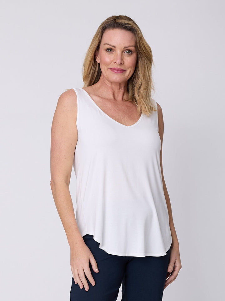 Vee Shell Top - White - 24458