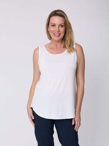 Vee Shell Top - White - 24458 - SUMMER